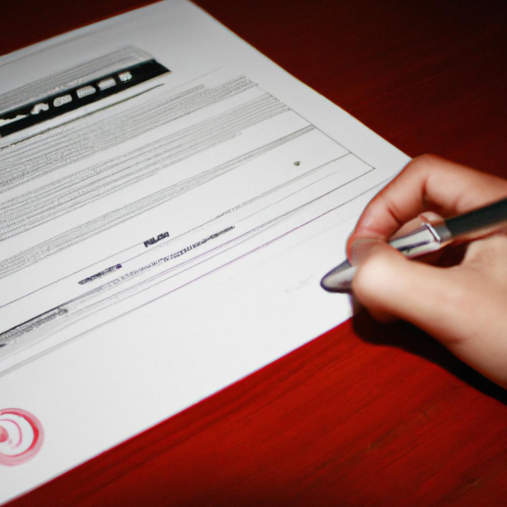Person signing music licensing contract
