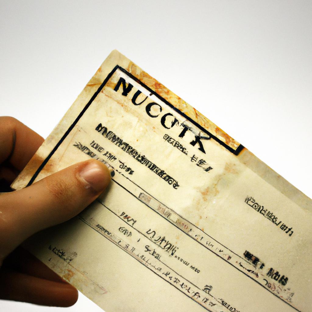 Person holding music royalty check
