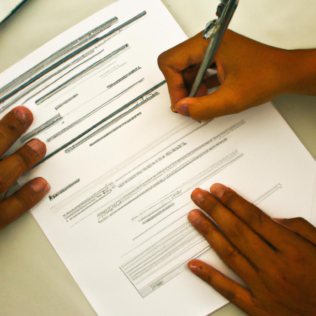 Person signing sponsorship contract document